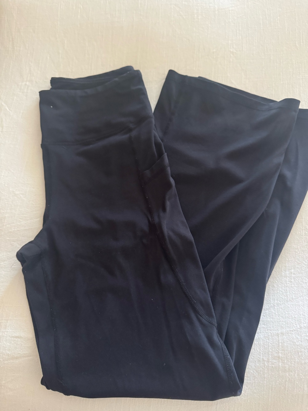 Black flare leggings